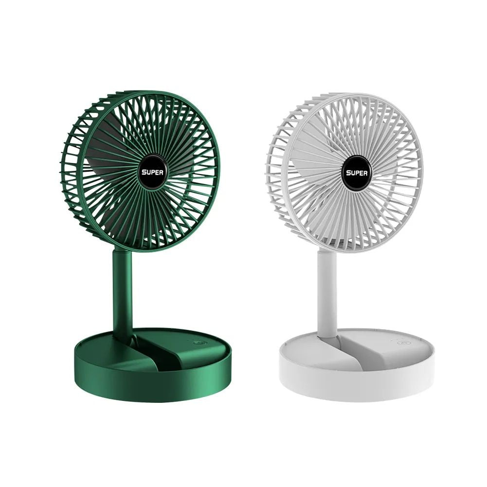 Rechargeable Mini Folding Telescopic Fan USB Rechargeable Floor Fan for Student Dormitory Home Outdoor Camping Office Small Desktop Fan